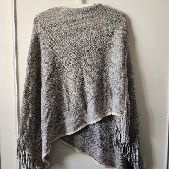Sweater poncho - Grey - Picture 2 of 2